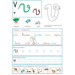 Page sur le v - Livre GS / CP sur les minuscules