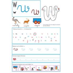 Page sur la lettre w - Livre GS / CP sur les minuscules