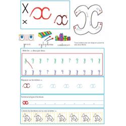Page sur la lettre x en minuscule - Livre GS / CP sur les minuscules