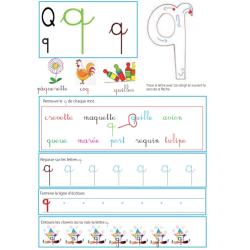 Imprimer la page sur le q - Livre GS / CP sur les minuscules