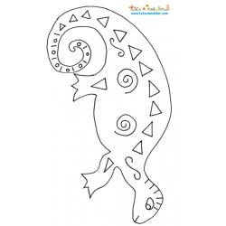 Coloriage d'un caméléon africain
