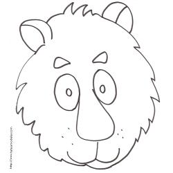 Coloriage d'une grosse tête de lion