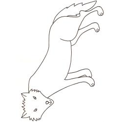coloriage d'un loup dessin 1