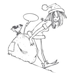 Coloriage du lutin fille