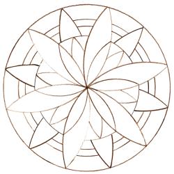 coloriage d'un mandala à la double rosace
