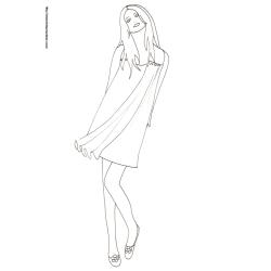 Coloriage d'un top model
