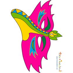 Masque Bec d'oiseau rose