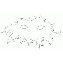 Masque fantaisie à colorier