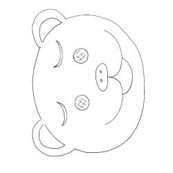  Coloriage masque ours de carnaval