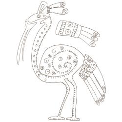 Oiseau du mexique antique