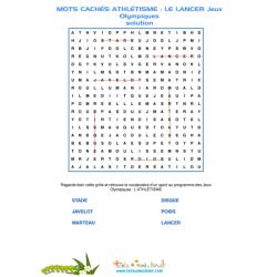 solution mots cachés : le lancer