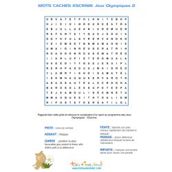 Mots cachés sur l'escrime 2