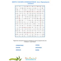 solution mots cachés pour la gymnastique