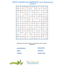 Haltérophilie : solution mots cachés