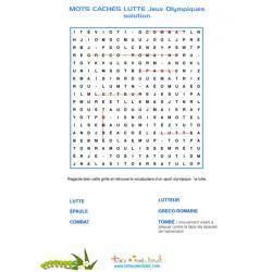 Lutte solution grille de mots cachés 1