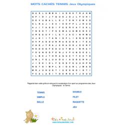 Tennis, Mots cachés de tennis