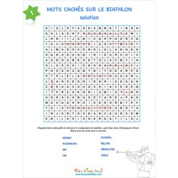 Solution mots cachés biathlon 1