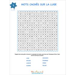 Mots cachés 1 sur la luge