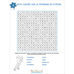 Mots cachés patinage de vitesse grille 2