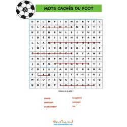 Solution 3 mots cachés foot