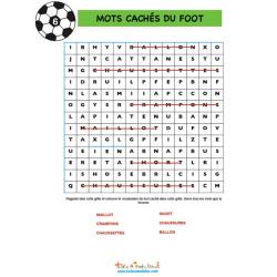 Solution jeu N°6 mots cachés du football