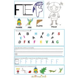 Page de lecture - écriture : la lettre F 