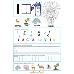 Page de lecture - écriture : la lettre " I " 