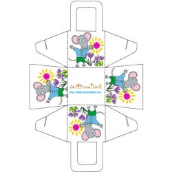 Panier cadeau Mimi souris à imprimer