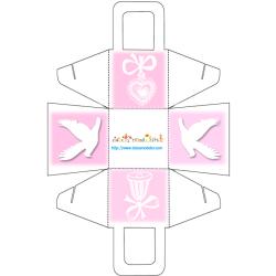 Panier rose à 4 motifs