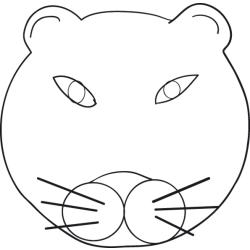 coloriage d'une tête de panthère 