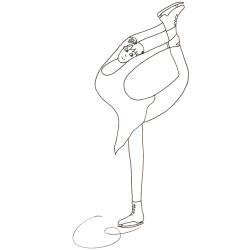 Coloriage d'une patineuse