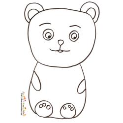 Coloriage petit ours dessin 7