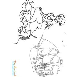 la petite sirène et le bateau