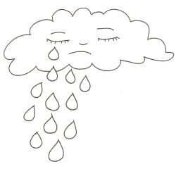 coloriage du dessin de la pluie