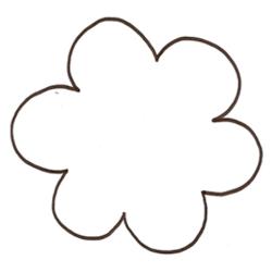 Imprimer le gabarit de la fleur porte-nom
