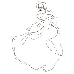 Coloriage d'une princesse