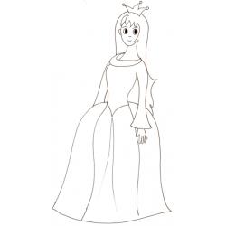 Dessin d'une petite princess