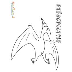Pterodactyle, coloriage pterodactyle