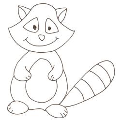 Coloriage d'un raton laveur