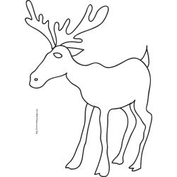 Coloriage du renne aux grands bois