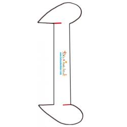 Modèle à imprimer pour fabriquer un rond de serviette en forme de coeur. Le modèle est à reproduire sur du papier de couleur rouge.