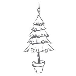 Coloriage du sapin maigre