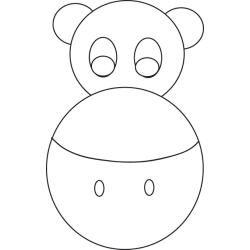 coloriage d'une tête de singe 
