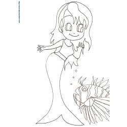 Jeune sirène et gros poisson 18