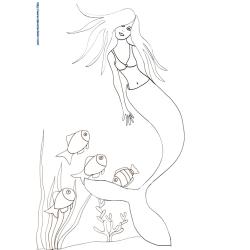 Dessin sirène ondulante n°26