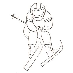 Imprimer le coloriage ski alpin 2

