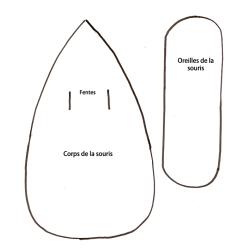 Imprimer le gabarit de la souris en feutrine