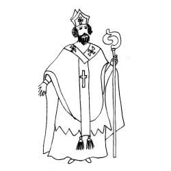 Imprimer le coloriage de Noël saint nicolas 1 Coloriage à imprimer gratuitement