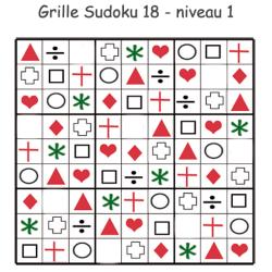 Imprimer les grille de sudoku n°18 - sudoku maternelle 