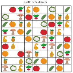 Imprimer les grille de sudoku 5 - sudoku enfant maternelle